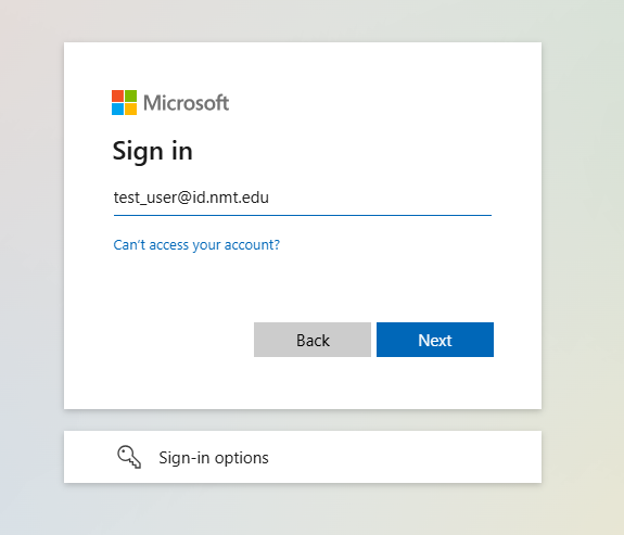 Microsoft Logon Window