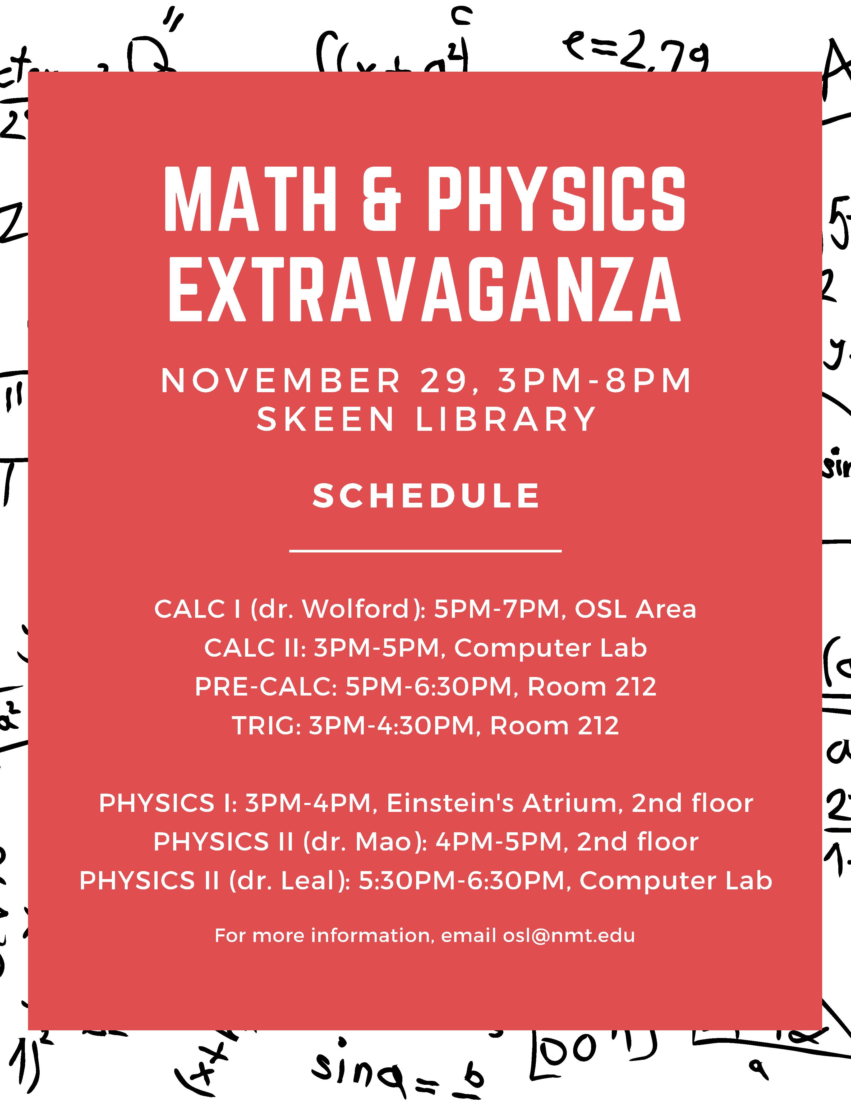 2022 Math & Physics Extravaganza!