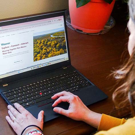 Weaver, a data visualization platform launched by NMBGMR (weaver.newmexicowaterdata.org), is just one example of how Water Data Initiative agencies are working to provide accessible water data for New Mexicans. Photo by Frank Sholedice