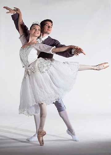 Two dancers from the State Street Ballet Company
