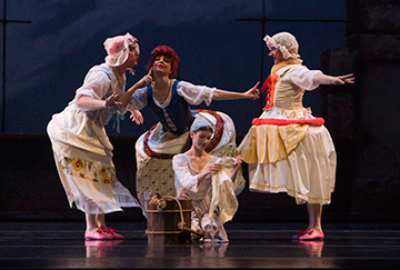 four dancers performing Cinderella