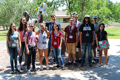 biology mini course students posing