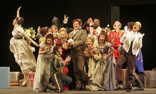 Publicity photo of the full cast of Santa Fe Opera Apprentices