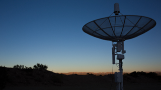 Radio Telescope Dish at dusk