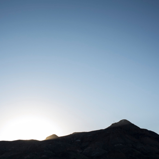 Image of M Mountain at sunset