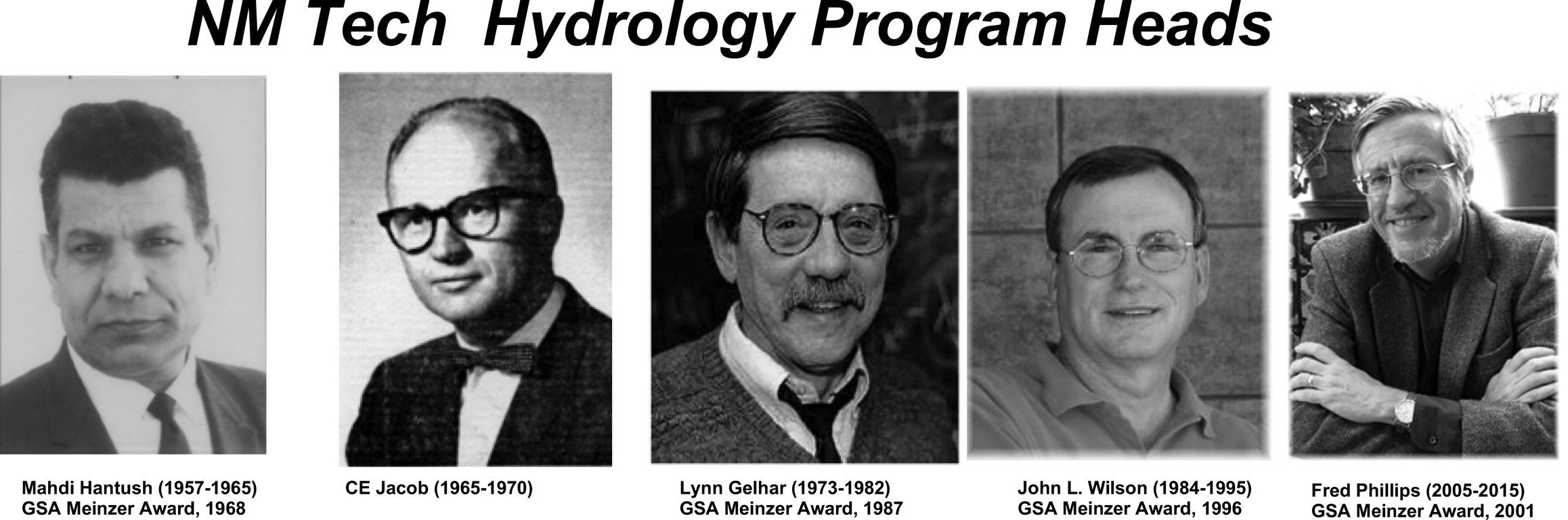 Past hydrology heads of NMT