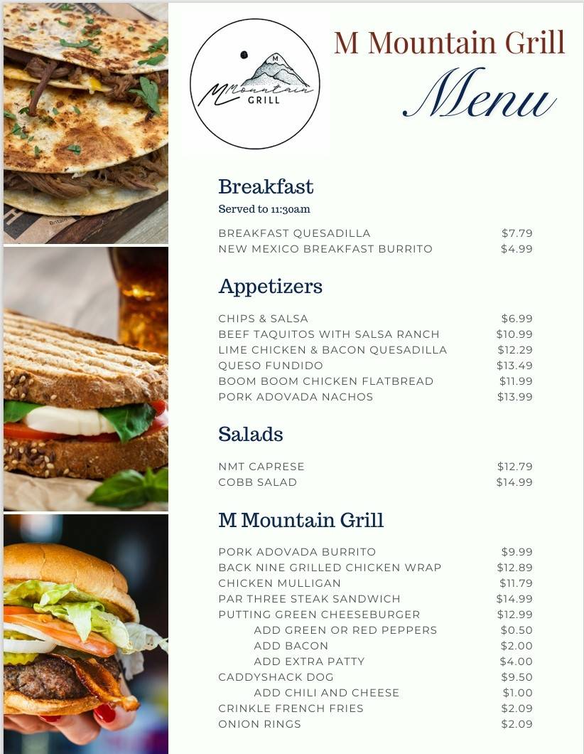Grill Menu
