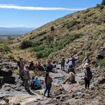 Minerals Camp students at Lemitar Mountains