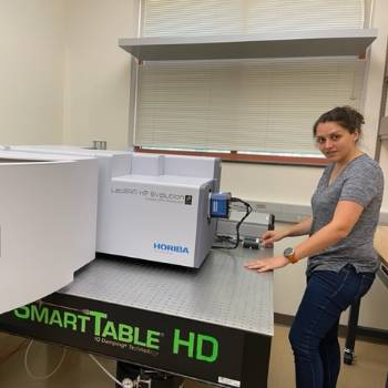 Dr. Nicole Hurtig with smart table