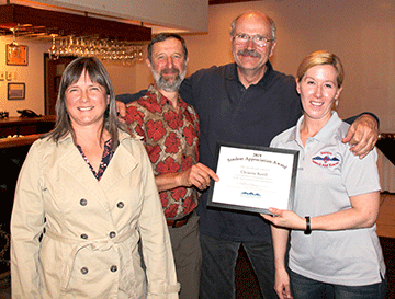 Christine Burrill with Steve Hicks, Bonnie Frey and Matt Heizler