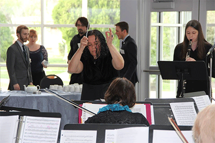 Gaby Benalil conducting the NMT orchestra