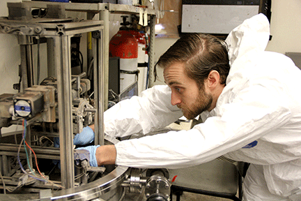 Robert Calvo in the lab