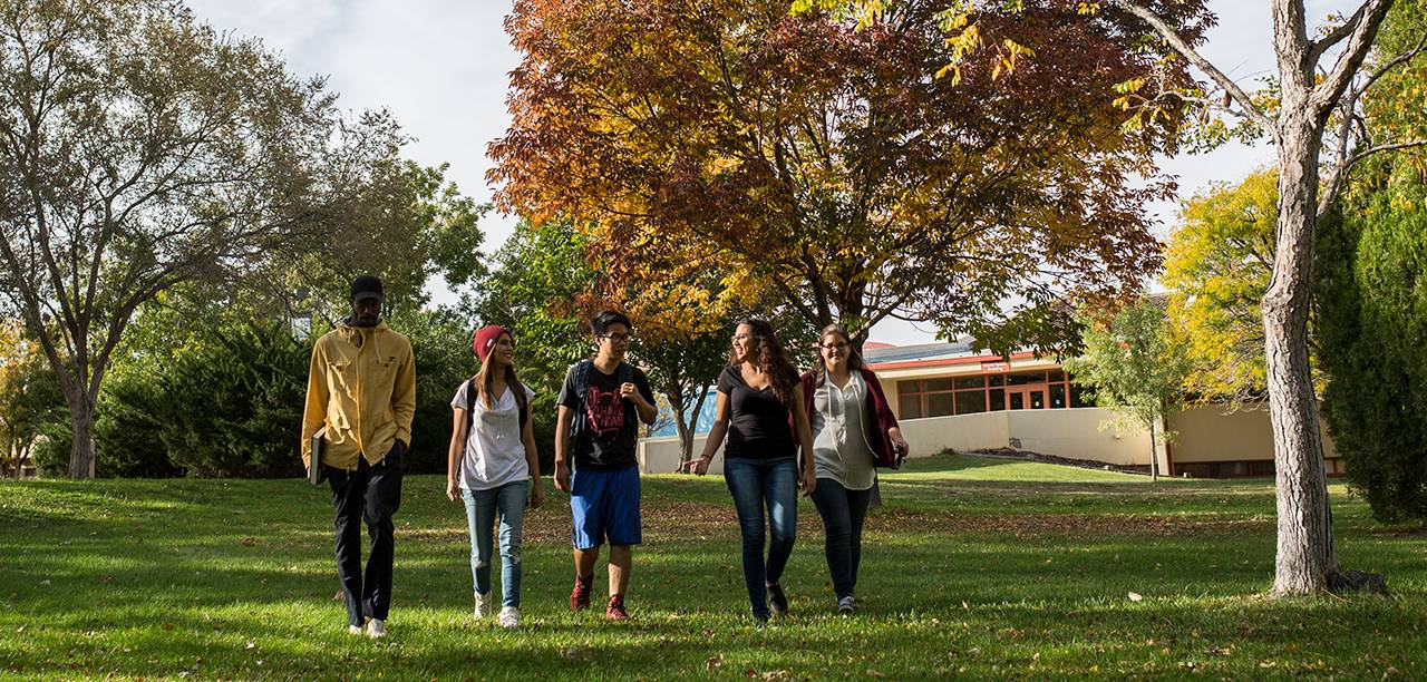 Image of students walking on campus