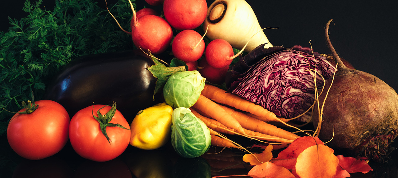 Image of vegetables on a counter.